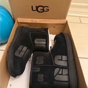 UGG Classic Black Suede Boots